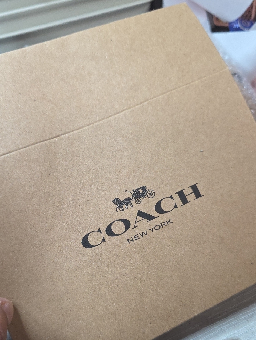 Coach Beige Leather Snap Wallet NWOT - Picture 6 of 6